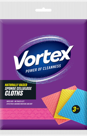 VORTEX Ściereczki gąbczaste 3 szt.