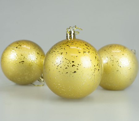Zestaw bombek z efektem rosy (4 szt.) - złoty