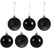 Zestaw bombek czarno-brokatowych (6 szt.)