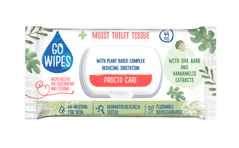 HURT - GOWIPES nawilżany papier toaletowy Procto Care Flip top 44szt x 20 op
