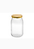 Słoik 900ml z nakrętką złotą x6szt