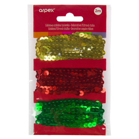 Cekinowa ozdobna tasiemka (3 szt.)