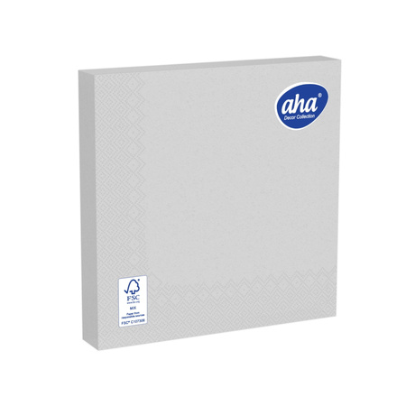 Serwetki 33*33 AHA kolor srebrny 001 20szt