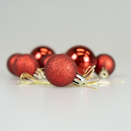 Zestaw dekoracji w bombce (9 szt.) - czerwone