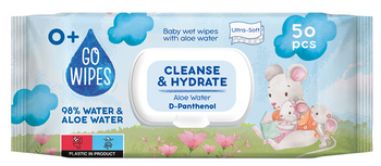HURT - GOWIPES BABY chusteczki nawilżane Aloe Water&D-Pantenol Flip top 50 szt. x 14 op