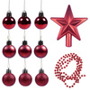 Zestaw choinkowy (11 elementów) czerwony