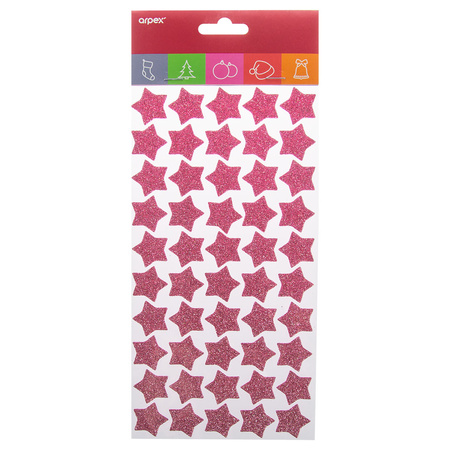 Naklejki brokatowe z pianki różowy