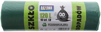 HURT - Worki do segregacji odpadów 120L zielone - szkło a10