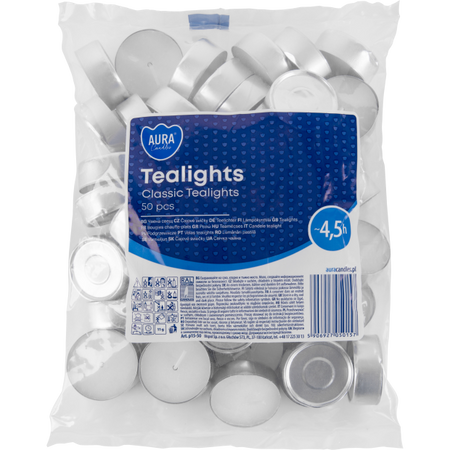 Świeczki podgrzewacze 50szt 4,5h