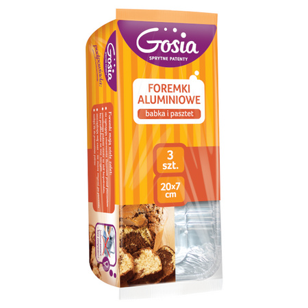 Foremki aluminiowe na babkę i pasztet GOSIA 3 szt.
