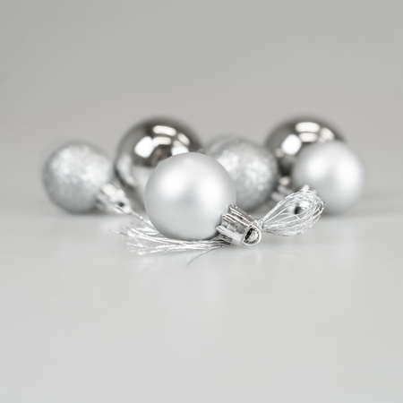 Zestaw dekoracji w bombce (9 szt.) - srebrne