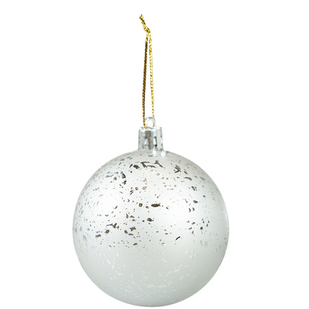 Zestaw bombek z efektem rosy (4 szt.) - srebrny