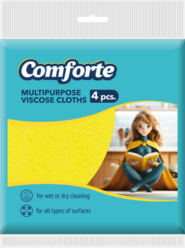 HURT - Ściereczki wiskozowe Comforte do czyszczenia uniwersalne, 300 * 350mm, 3+1 szt