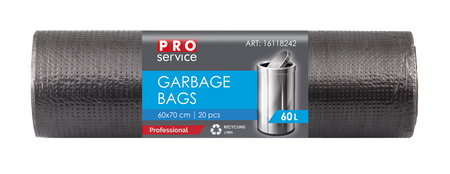 Worek na śmieci PRO PE 60*70 czarny HD 60l/20 szt.