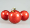 Zestaw bombek z efektem rosy (4 szt.) - czerwony