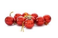 Bombki disco (9 szt.) czerwone