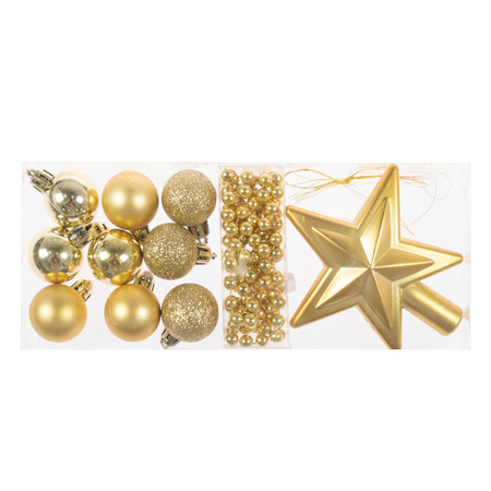 Zestaw choinkowy (11 elementów) złote