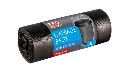 HURT - Worek na śmieci PRO PE 45*54 czarny HD 35l/30 szt.