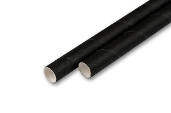 HURT - Słomka papierowa 197mm fi8 czarna 100szt.