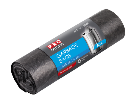 Worek na śmieci PRO PE 60*70 czarny LD 60l/10 szt.