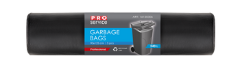Worek na śmieci PRO PE 90*125 czarny LD 240l/5 szt.