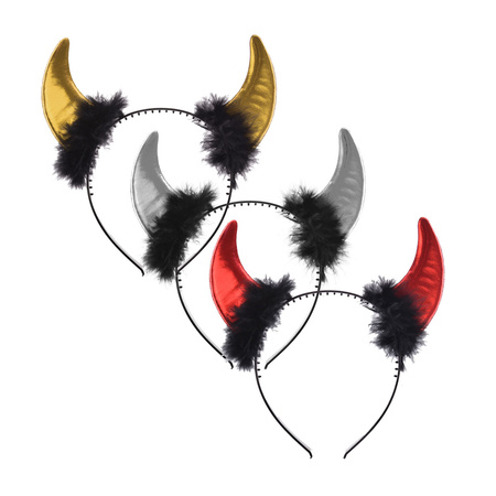 Metalizowane rogi diabła złote