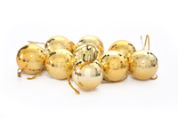 Bombki disco (9 szt.) złote