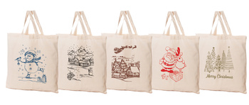 HURT - Torba Bawełna Zimowy Świat