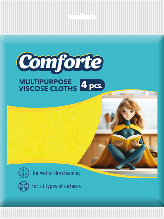 Ściereczki wiskozowe Comforte do czyszczenia uniwersalne, 300 * 350mm, 3+1 szt