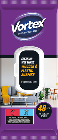 HURT - VORTEX chusteczki nawilżane do mebli, flip top, 48 sztuk