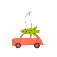 Drewniana zawieszka - samochodzik