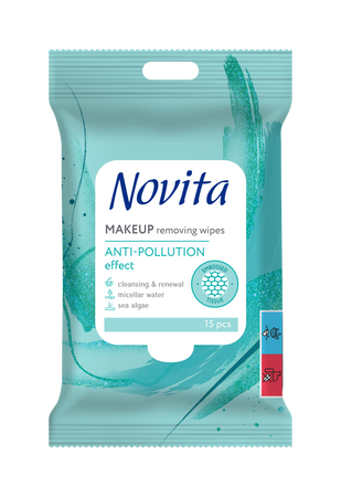 HURT - NOVITA chusteczki nawilżane Make up & Care 15szt x 14 op