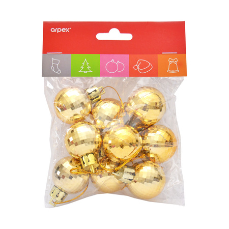 Bombki disco (9 szt.) złote