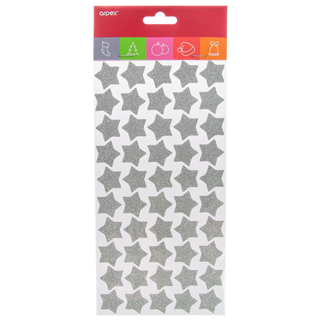 Naklejki brokatowe z pianki srebrny