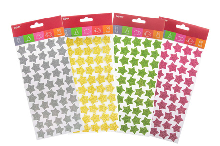 Naklejki brokatowe z pianki srebrny