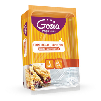 Foremki aluminiowe na ciasto i zapiekankę GOSIA 3 szt.