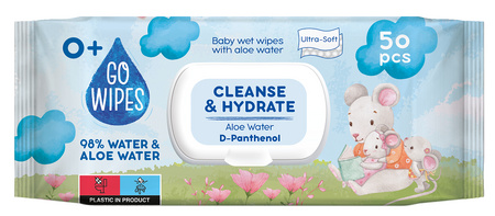 GOWIPES BABY chusteczki nawilżane Aloe Water&D-Pantenol Flip top 50 szt.