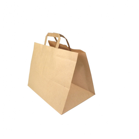 Torby papierowe szare z rączką 320x220x250 250szt.