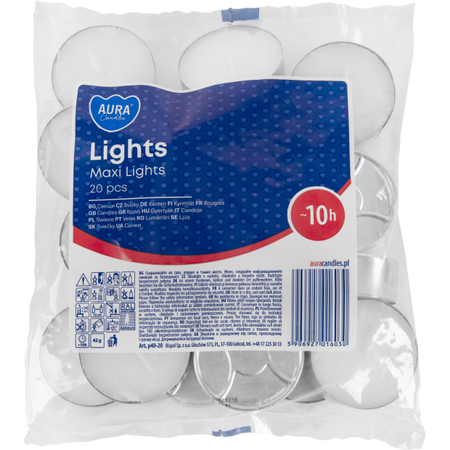 HURT - Świeczki podgrzewacze Maxi 20szt 10h