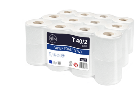 HURT - Papier toaletowy celulozowy biały T40 Professional 2 warstwy 24szt.