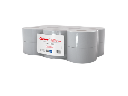 Papier toaletowy mak mini szary T130 1 warstwa 12szt.