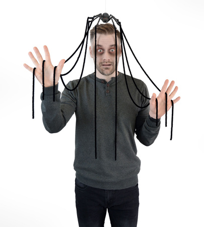 Dekoracja pająk XL z odnóżkami