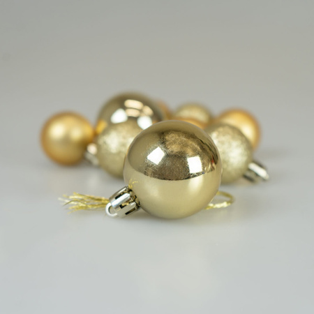 Zestaw dekoracji w bombce (9 szt.) - złote