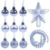Zestaw choinkowy (11 elementów) srebrne