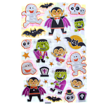Metalizowane naklejki halloweenowe
