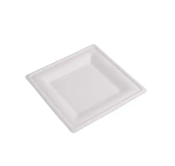 Kwadratowy talerz ekologiczny z pulpy trzcinowej 26x26 50szt.