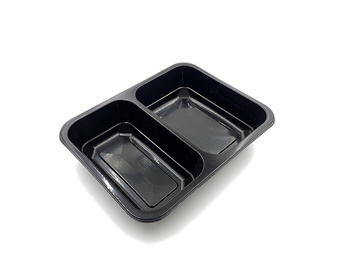 HURT - Pojemnik wielorazowy dwudzielny 227/178/50 czarny 50szt x 8 op zgrzew