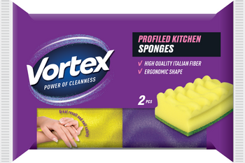 VORTEX Gąbki kuchenne profilowane i pielęgnacyjne 3 szt. 
