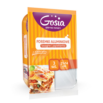 Foremki aluminiowe na lasagne i zapiekankę GOSIA 3 szt.