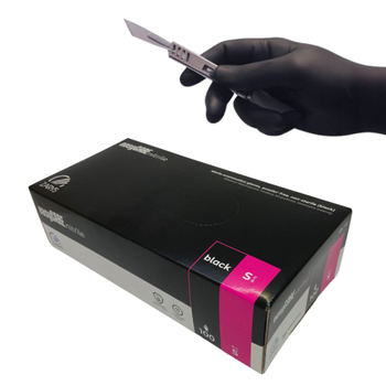 HURT - Rękawice Nitryl Easycare Czarne S b/pudr. 100szt.